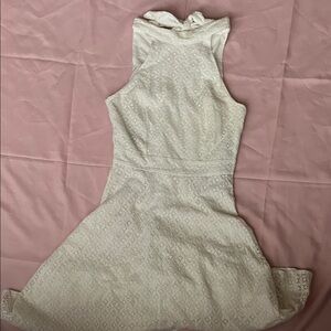 Tahari Ivory Sleeveless halter dress